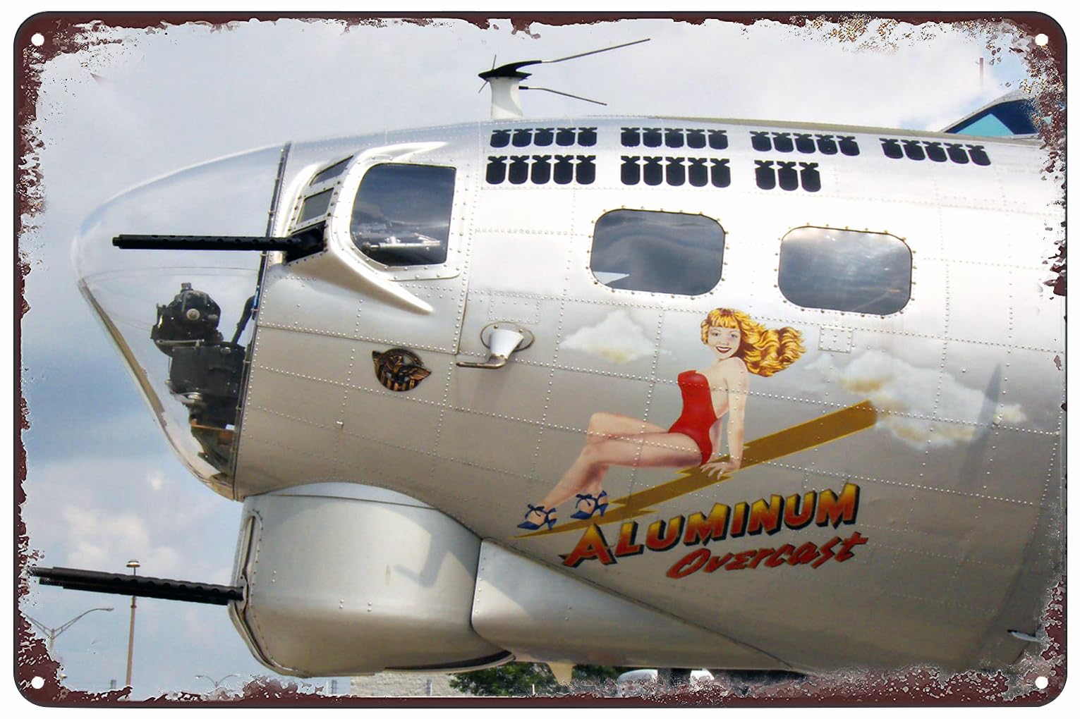 Amazon.com: Pin up Girl Aviation Nose Art Metal Poster Vintage